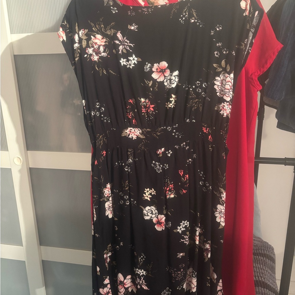 imPRESS Black Floral Midi Dress